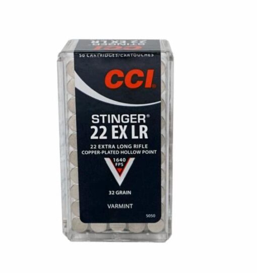 CCI Rimfire Cartridges .22EXlr HV Stinger HP 50 Stk