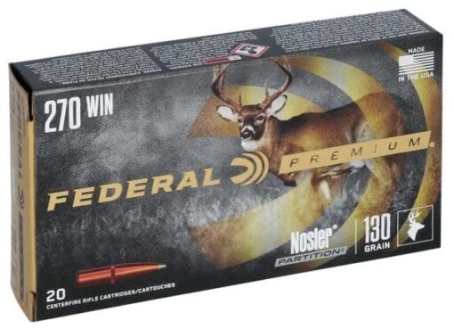 FEDERAL Rifle Cartridges .270Win Nosler Partition 20 Stk 8,4g/130grs