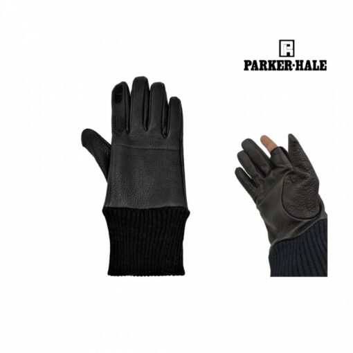 Leather Shooting Gloves Black by Parker-Hale