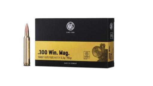 RWS Rifle Cartridges .300WinMag Target Elite Plus 20 Stk 12,3g/190grs