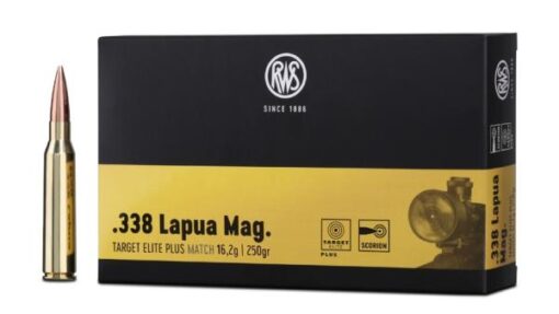 RWS Rifle Cartridges .338LapuaMag Target Elite Plus 20 Stk 16,2g/250gr