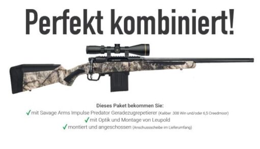 SAVAGE Repeating Rifle Mod. Impulse Predator /LEUPOLD 6,5Creedm -komplett montiert